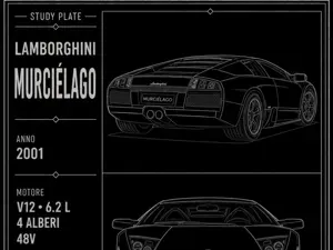 Lamborghini Murciélago-study plate desing auto it