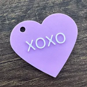 XOXO Conversation Heart Keychain