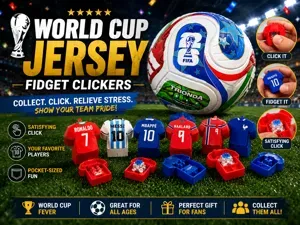 Football Soccer World Cup Player Jersey Clickers