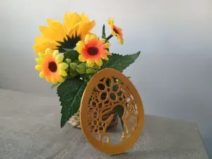 Easter Bunny Floral Egg