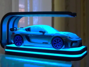 Futuristic RGB Car Showroom Dyorama Stand