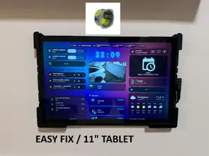 Wall mount fix tablet 11" easy fix charging cable