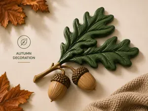 Autumn Oak Leaves & Acorns – Fall Home Decoration
