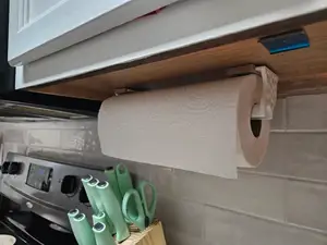 Paper towel holder under cabinet mount