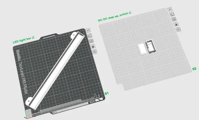 Bambu Lab A1 LED Light Bar, USB-C dcdc step up 12V box — Image 2 of 14