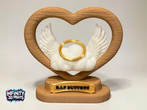 HALO CLOUD -MEMORIAL RING DISPLAY -CAN EDIT TEXT