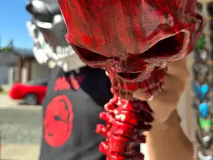 Ripped skull and spine for cosplay human-real size