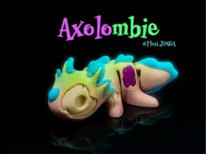 Zombie Axolotl - Articulated & Keychain