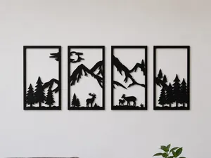 Mountain Landscape | 4 Panel Wall Art Set