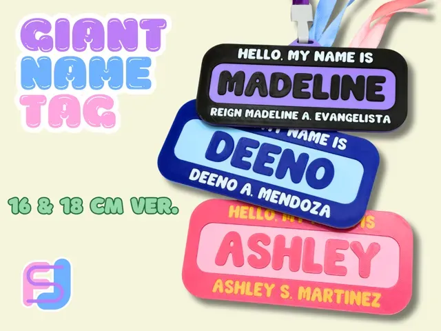Giant Name Tag for Kindergarten Student