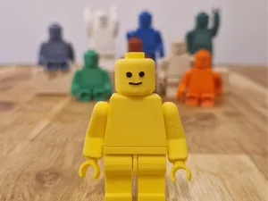 Brick Man Figure Print In Place