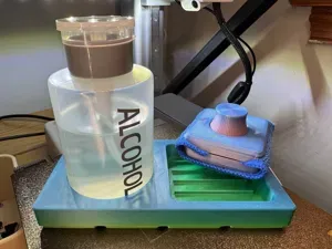 Gridfinity Bin for Build Plate Cleaner and Alcohol