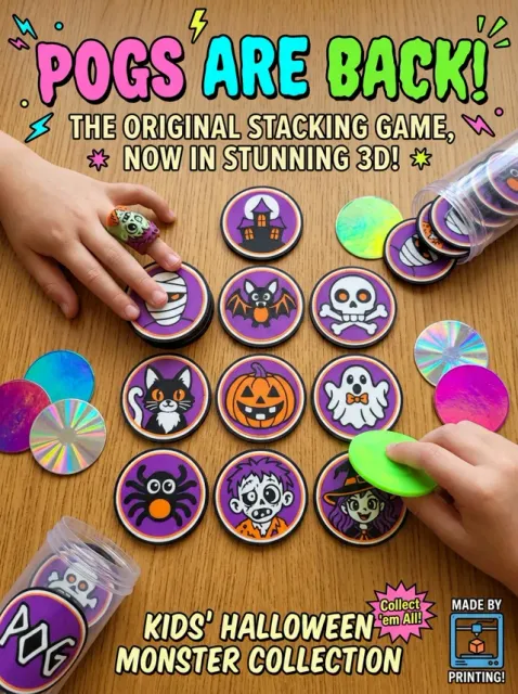 Halloween Pogs Collection – 10 Spooky Tokens — Image 3 of 4