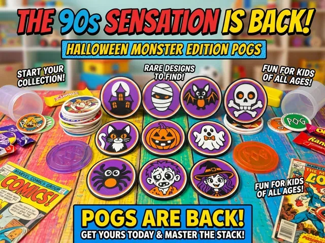 Halloween Pogs Collection – 10 Spooky Tokens