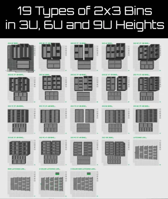 Gridfinity 2x3 Bins with Latching Lids v1.0 — Фото 3 из 6