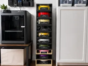 SpoolSlide – Stackable Filament Storage