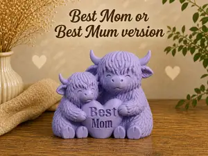 Highland Cow Best Mom/Mum and Child