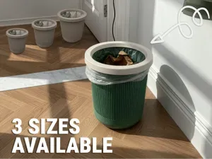Fluted Office Bin - Trash Can