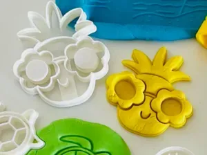 Pineapple cookie cutter play dough stamp