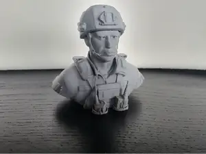 Soldier bust sculpture