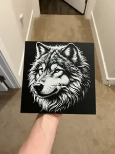 Wolf Face 2 Hueforge