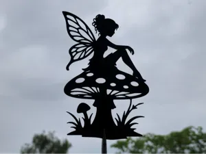 Fairy Mushroom 2D Wall Art Fantasy Decor
