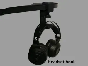 Headphone holder under desk