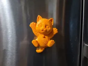 Gatito Imán Alegre para Nevera