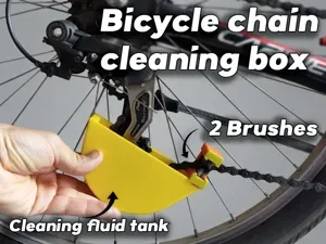 Bicycle chain cleaning box for maintenance