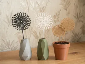 Sunflower Stake - Garden & Vase Decor