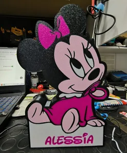 Baby Minnie Customizable Name Light Box