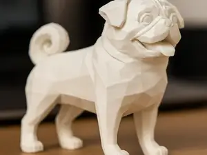 Low poly cute Pug