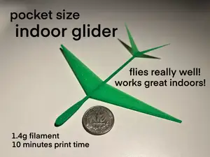 pocket-size indoor glider toy