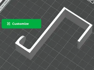 Simple Door Hook Generator - OpenSCAD Customizable