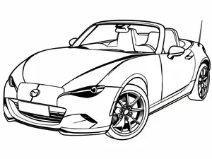 Mazda Miata MX5 ND lineart