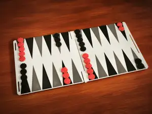Compact Foldable Backgammon & Checkers Board