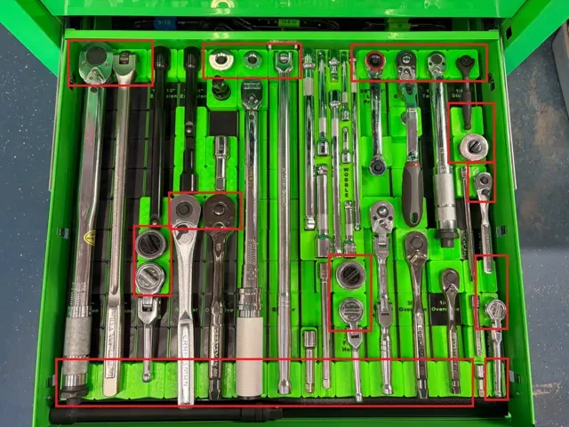 Gridfinity Universal Ratchet Holders with Magnets