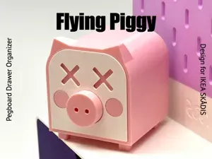 Skadis Pegboard Pig Drawer Storage Box for Parts