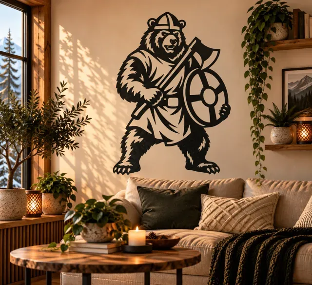 Viking Bear Warrior Wall Art — Фото 3 из 3