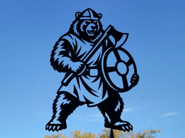 Viking Bear Warrior Wall Art