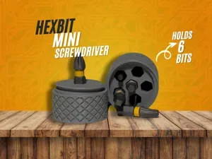 HexBit Mini Screwdriver - Fits 1/4" hex bits