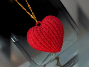 Knitted Heart valentines day By PinkyWings