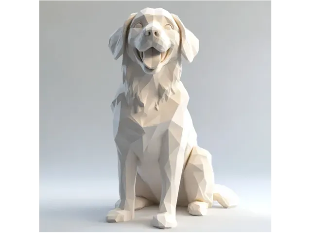 Low Poly Golden Retriever
