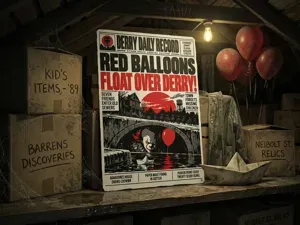IT Pennywise Newspaper Wall Art