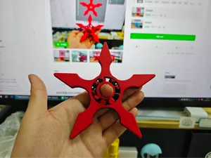 赛博手里剑五尖刃轴承旋转飞镖(重置版,没有尖刃,适合小孩玩耍)(无AMS也可以打印,打印方法看描述)