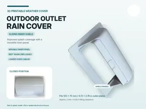 Outdoor Outlet Rain Cover – Sliding Inner Shield