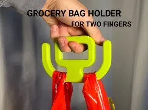 Grocery Bag Holder for Two Fingers