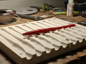 10cm Fishing Worm Mold