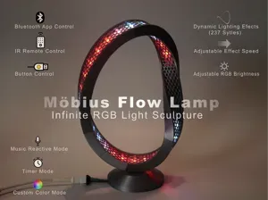 Mobius Flow Lamp | Infinite RGB Light Sculpture