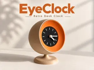 EyeClock – Retro 3D Printed Desk Clock